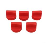 Gas Range Knob Set 5pcs for Reliable Flame Adjustment Featuring 50mm Size and 8mm Insert Shaft Compatible with Domestic Gas Stoves (Red)