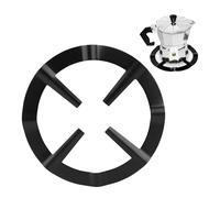 Gas Ring Reducer Metal, Mocha Pot Stand, Gas Ring Reducer for Coffee Pot, Black Stove Top Gas Ring Reducer Non Slip Cooktop Pan Rack, Gas Stove Cooker Plate for Gas Stove Hobs Cooker