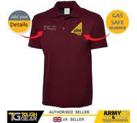 Gas Safe Plumber Embroidered Personalised Polo Shirt With Company Name/Text