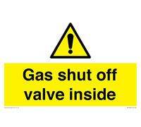 Gas shut off valve Inside Sign - 300x200mm - A4L