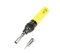 Gas Soldering Iron Pen, 1300℃ Cordless Butane Gas Blow Torch Soldering Welding Tool for Electronic PC Repair(Yellow)