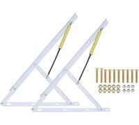 Gas Spring Bed Storage Lift Kit - Hydraulic Support Rod & Soft Close Hinges for Toy Boxes - 1 Pair Folding Bed Lifting Mechanism, Durable Gas Strut Lift White 100cm