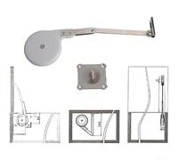Gas Spring Hydraulic Lift Support for TATAMI Bed Frames and Cabinets, Adjustable 60N to 200N Force with Silent Hydraulic Damping (A)
