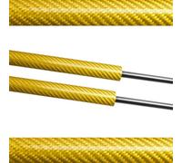 Gas Spring Strut Hood Dampers For For Focus MK4 2018-2024 Front Bonnet Gas Struts Lift Support Rods Carbon Fiber Spring Shock Absorber Front Bonnet Gas Struts(Yellow carbon fiber)