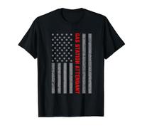 Gas Station Attendant Vintage US Flag for Men Dad Value Graphic T-Shirt, Men, Black, M