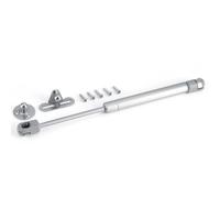Gas Stay Hinge Cabinet Door Lift Support Heavy Duty Durable ABS Zinc Alloy Force Door Lift Hinge for Kitchen Cupboard Cabinets Silver Gray 26.3cm 1pcs (#6 150N（15kg）)
