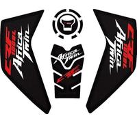 Gas Sticker Motorcycle Sticker Side Fuel Tank Pad For CRF1000L Africa Twin 2016-2019 Gas Tank Pads Cap Decals Fiber Texture Stickers Protector Pads(RED)