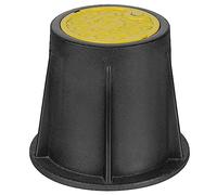 Gas Stop Tap Box Surface Box Stop Cock Box Valve Box with Plastic Lid h=150mm Black
