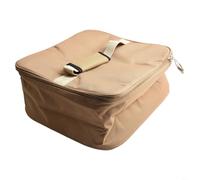 Gas Storage Bag for Camping Stoves with Removable Elastic Band Layout Padded Handles Multi Canister Capacity Oxford Cloth Yellow 35x32.5x17cm for Outdoor Picnic Barbecue Tableware