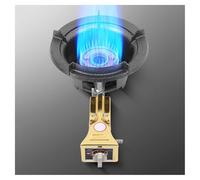 Gas Stove 1 Burner,25KW Tabletop Liquefied Gas Stove,Black Cast Iron Pot Rack with Knob,with Automatic Flameout Protection Device,Energy and Gas Saving(34cm)