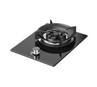 Gas Stove 1 Burner,5.2KW Nine-cavity High-fire Timer,Gas/LP Gas Conversion Stove,Tempered Glass Cast Iron Pot Rack,with Flameout Protection,for Home Kitchen(LPG)