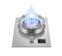 Gas Stove 1 Burner,5.2KW Nine-Chamber High Fire With Timer,Stainless Steel Natural Gas/Liquefied Gas Conversion Stove,with Flameout Protection(NG)