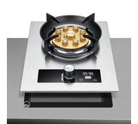 Gas Stove 1 Burner 5.2kW Single Burner 99 Minutes Timer Cast Iron Pot Holder, Suitable For Caravan Freestanding Stove Camping Outdoor(NG)