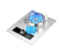 Gas Stove 1 Burner 5.2kW Single Burner 99 Minutes Timer Cast Iron Pot Holder, Suitable For Caravan Freestanding Stove Camping Outdoor(NG)