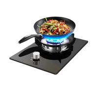 Gas Stove 1 Burner,5KW Rotary Fire,Natural Gas/Liquefied Gas Conversion Stove,Black Tempered Glass Cast Iron Pot Support,with Flameout Protection(NG)