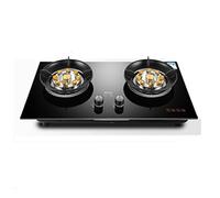 Gas Stove 2 Burners, 5.2KW 9 Chambers Timed High Flame, Black Tempered Glass Cast Iron Pot Stand, Home Kitchen with Flame Out Protection, 73×41×15cm (Size : NG)