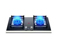 Gas Stove 2 Burners,5.2KW Black Tempered Glass Gas Stove,LPG/NG Conversion Stove with Timer and Flameout Protection,Suitable for Home and Outdoor(NG)