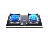 Gas Stove 2 Burners,5.2KW Tempered Glass Cast Steel Gas Stove,LPG/NG Conversion Stove,with Timer and Flameout Protection,for Home and Outdoor(LPG)