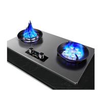 Gas Stove 2 Burners 75CM Stainless Steel 17742BTU, 99 Minutes Timer (Two-Sided Independent), With Flameout Protection For Yard Camping(LPG)
