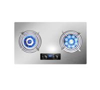 Gas Stove 2 Burners,Timed Nine-cavity,Two-burner,Double Flameout Protection,Reinforced Stainless Steel,with Thermocouple Protection(NG)