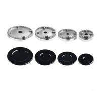 Gas Stove Burner Crown Cap Replacement Set Cookware Hat Kit for Most Gas Range Burners Iron Material Upgraded Burner Head Cover Accessories Kitchen Cooking(Concave)