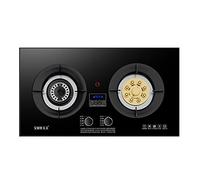 Gas Stove Cooker, Tempered Glass Worktop 4.5-5.2KW 2 Burners, Tabletop and Built-in Two Installations Kitchen Cooktop Gas Cooker,LPG/NG (Size : LPG)