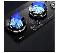 Gas Stove Cooktop 2 Burners,Portable Stainless Steel Built-in Gas Hob LPG/NG Dual Fuel Easy to Clean for RVs, Apartments Kitchen Stove (Size : LPG)