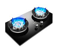 Gas Stove Cooktop 2 Burners,Portable Stainless Steel Built-in Gas Hob LPG/NG Dual Fuel Easy to Clean for RVs,kitchen Stove,Outdoor (Size : LPG)