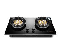 Gas Stove Cooktop Gas Hob, Tempered Glass Top 5/5.2KW 2 Burners, Kitchen Hob for Desktop and Built-in Installation,LPG/NG (Size : LPG)