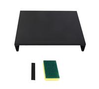 Gas Stove Cover Board, Stainless Steel Anti Slip Stove Top Cover Gas Protector Guard Top Protector For Expanding Kitchen Space Black (30 X 40 X 7 X 1cm (L X W H X T))