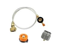Gas Stove Extension Hose, Propane Adapter Hose with 2 Adapter, Outdoor Camping Fuel Canister Adapter for Barbecues Picnics