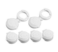 Gas Stove Knob Covers 6pcs White Plastic Child Safety Guard