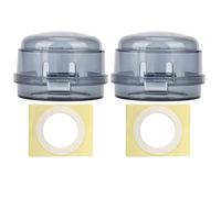 Gas Stove Knob Covers Child for Home Kitchen 2pcs (Black Shine)