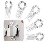 Gas Stove Knob Locks, Gap-fit Pin for Stove Knobs, for Knob Gap at Least 0.27", Baby Proofing Stove Knob Safety Covers, Stove Guard Clear, Pack of 5, with 1 Extra Piece for Back Up