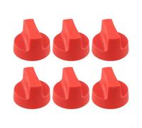 Gas Stove Knobs 50mm Replacement Control Dials Gas Stove Knobs | for Cooker Oven BBQ Grill, Heat Resistant PVC Handles with Easy Install Design, Black and Red Color Options for Kitchen