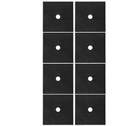 Gas Stove Pad | Reusable Stovetop Protector for Gas Cooker | Non - Stick Maintenance Mat for Oil & Mark Prevention | 8 - Pack, 27x27cm (Black 8 pieces)