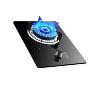 Gas Stove Single Burner,5.2KW Tempered Glass Stove,NG/LPG Conversion Stove,Desktop Embedded Dual-purposewith Flameout Protection(LPG)
