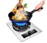 Gas Stove Stainless Steel 4.5KW-9 Cavity Fire Timing Function Energy Saving Flameout Protection For Family Kitchen Camping Garden Catering (Size : LPG)