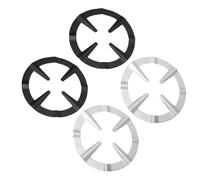Gas Stove Stand Burner Grate 4pcs for Small Pots and Kettles | Heat-resistant Support, Four-foot Circle Design, Black or Silver Finish, for Coffee Brewing and Camp Cooks