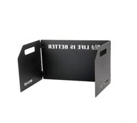 Gas Stove Windshield - Tri-fold Camping Stove Windshield Cooker WindScreen, Windproof Stove For Camping,Hiking,Picnic,Cooking(black)