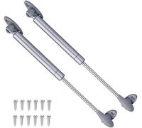Gas Strut Hinges for Upturn Doors, Hydraulic Arm Soft Close Support for Heavy Lid Kitchen Cupboards and Toy Boxes, 2-Piece Set