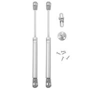 Gas Strut Lift Support Cushioning Telescopic Rod for Cabinet Lid | Stainless Steel and ABS Build, Silver Finish, Cold Rolled Steel, Buffered Closing, Anti-clamping