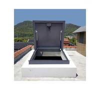 Gas Strut Roof Hatch Skylight Access Cover - Steel Security Door for Warehouse Attic Basement - Ventilation Window for Emergency Exit (Inner 19.7"x37.4")