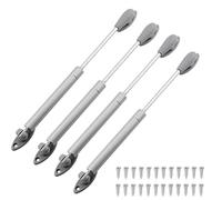 Gas Struts Springs ,4 Pcs Gas Lift Strut,Flap Fitting Gas Spring For Flaps,Gas Springs,Cabinet Support,Cupboard Hydraulic Shock Absorber,Soft Close Lid Support,for Cabinet Toy Box,Meter Box Etc(60N)