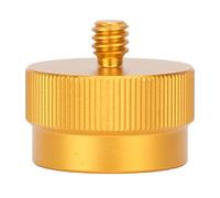 Gas Tank Adapter Charging Valve Universal Outdoor Camping Flat Canister Converter 1/4in (Gold)