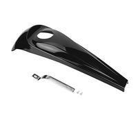 Gas Tank Cap Cover Gloss Black, Fuel Console Replacement Accessory - Durable ABS Material, Easy Installation, Custom Paint Ready