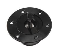 Gas Tank Cap, Fuel Tank Cap Billet Aluminum 39mm ID Flush Mounting 6 Bolts Open Type Black Universal for Car, Daily Driving, Racing, Classic Car Restoration, Regular Maintenance and roadside repairs