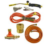Gas Torch Burner 2m & 5m Propane Hose Roofer Plumber Weed Regulator