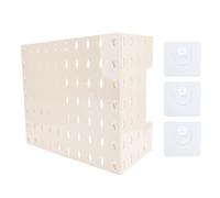 Gas Water Heater Pipeline Shielding Cover Storage Rack No Punch Installation Adhesive Pads Strong Load Bearing Minimalist Design for Kitchen Home (S(40cm / 15.7in)) (L(60cm / 23.6in))