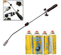Gas Weed Burner - Garden Outdoor Moss Fungus - Environmentally friendly - Canisters of Butane - Strong Performance - Completely secure - 4 butane gas